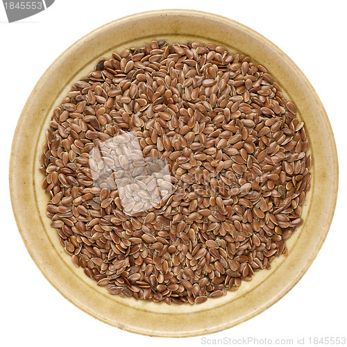Image of brown flax seeds