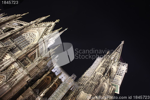 Image of cologne dom at night