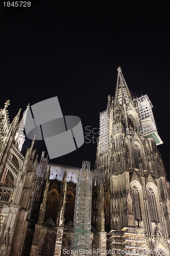 Image of cologne dom at night