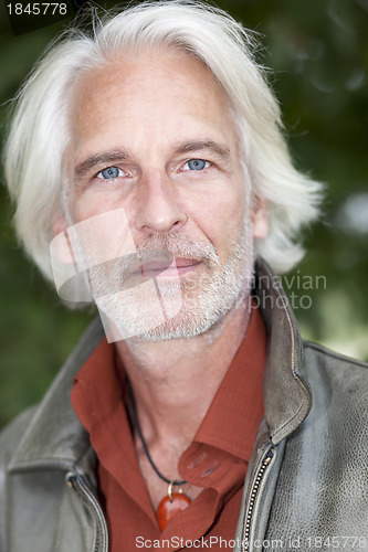 Image of male portrait with white beard