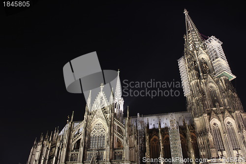 Image of cologne dom at night