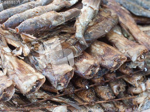 Image of Dried fish at a market