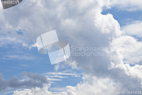 Image of Blue sky with clouds