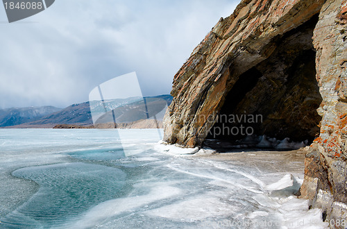 Image of cave at baikal lake