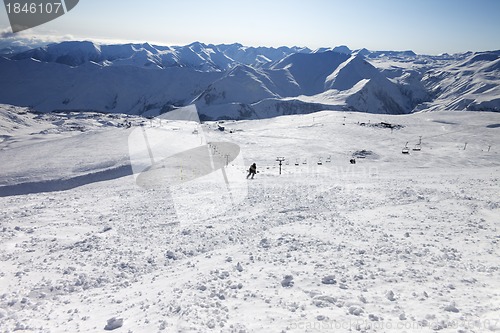 Image of Skier on ski slope