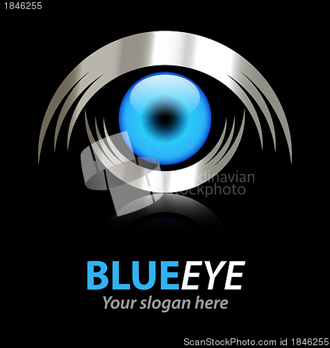 Image of Blue eye vector logo