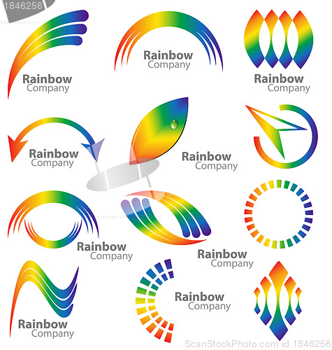 Image of Rainbow logo vector collection