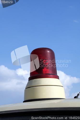 Image of Ambulance light on a sky background