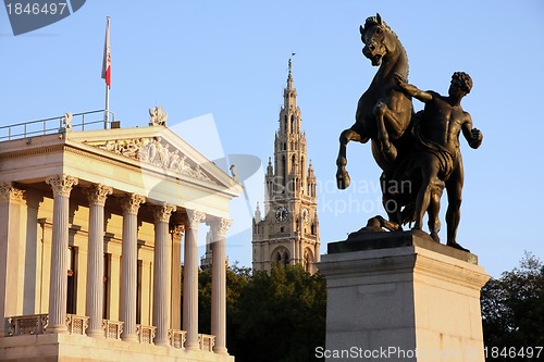 Image of The Austrian Parliament in Vienna, Austria