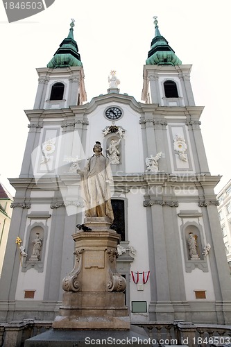 Image of The Baroque Church of Mariahilf in Vienna, Austria