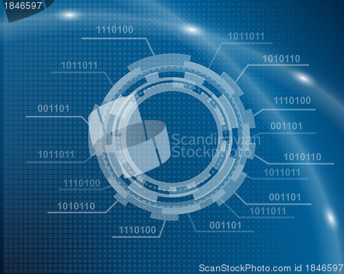 Image of Technological blue background