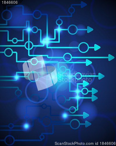 Image of Technological blue background