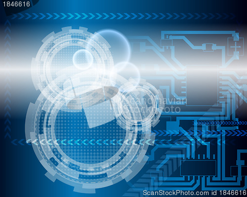 Image of Technological blue background