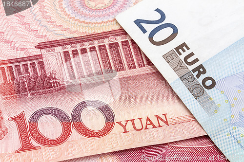 Image of Chinese Yuan and EURO 