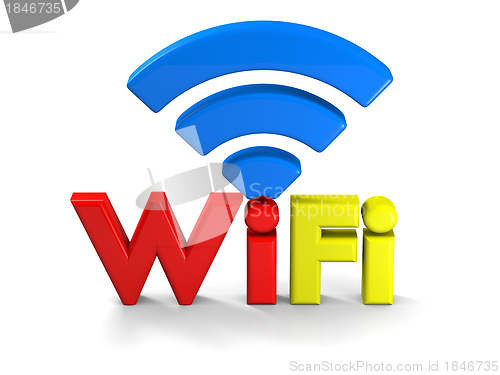 Image of Colorful WiFi symbol