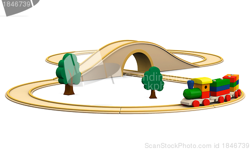 Image of Wooden toy train