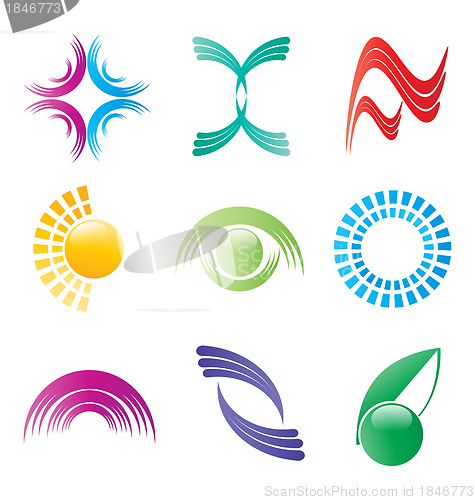 Image of Bright logo vector collection