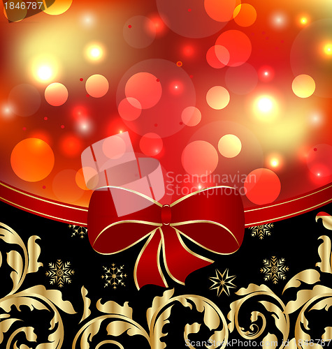 Image of Christmas floral ornamental decoration for design packing