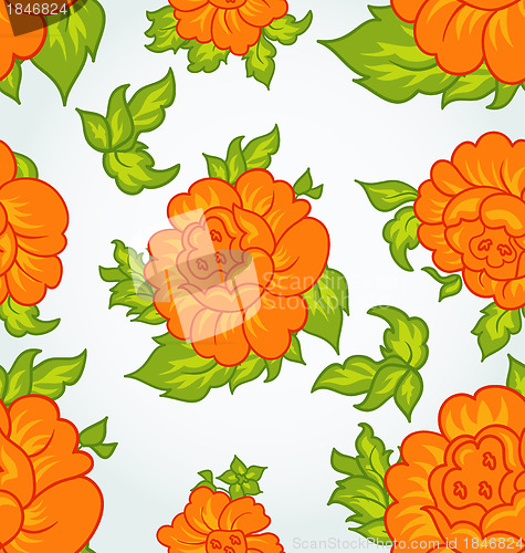 Image of Cute flower seamless background