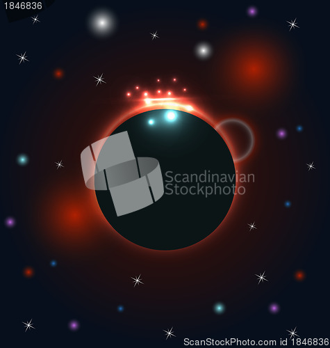 Image of Abstract circular cosmos galaxy design