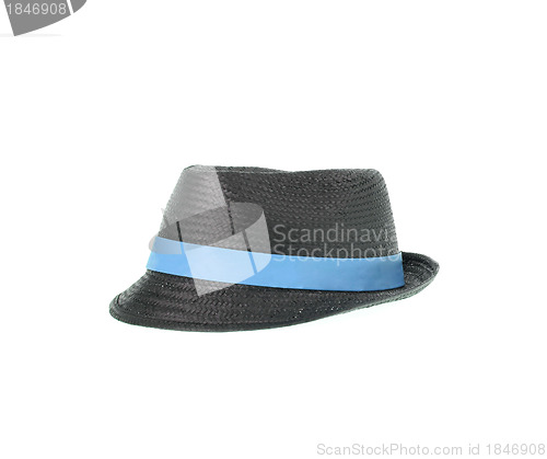 Image of Gray and blue hat isolated on white