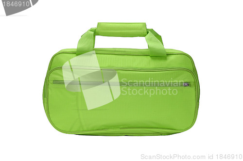 Image of Green bag isolated on white background