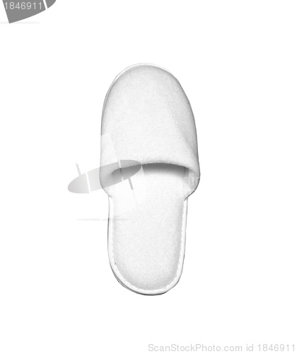 Image of White casual home slipper on white background