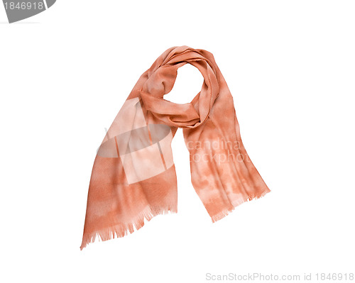 Image of Fashionable scarf on white background