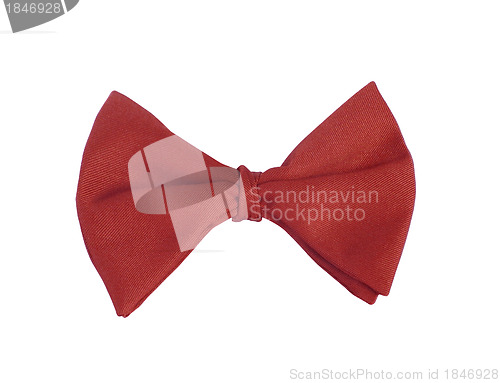 Image of Red tie-bow isolated on white