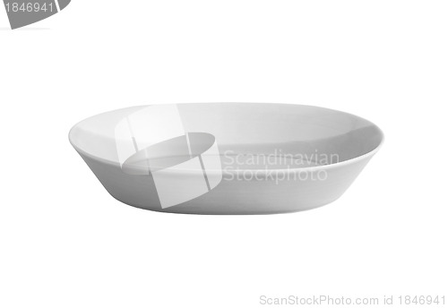 Image of Yellow plate isolated on white