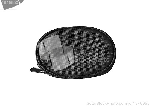 Image of Black wallet case isolated on white
