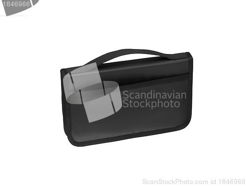 Image of business bag briefcase black and chrome