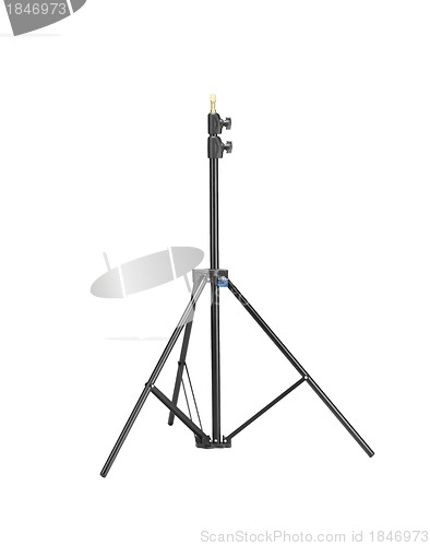 Image of Black tripod isolated on white