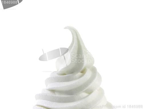 Image of Vanilla soft ice cream on white - very beautiful