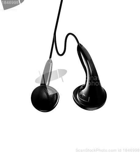 Image of Earphones on a white background