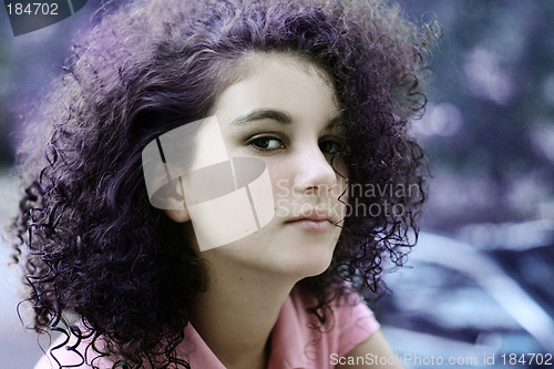 Image of Girl with curly hair