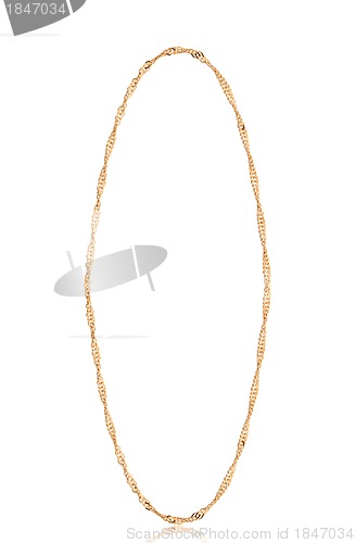 Image of Gold chain isolated on white