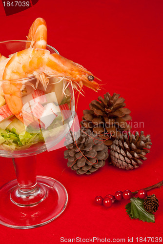 Image of Christmas shrimp cocktail