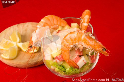 Image of Prawn cocktail closeup