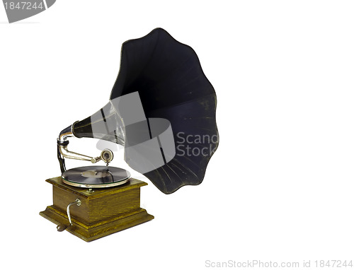 Image of Vintage gramophone isolated. Clipping path included.