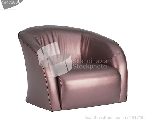 Image of business leather armchair isolated at white