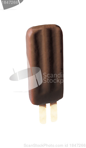 Image of Chocolate dip ice cream isolated on white background