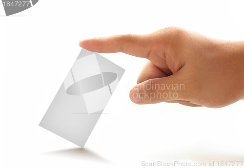 Image of Close-up of an empty business card