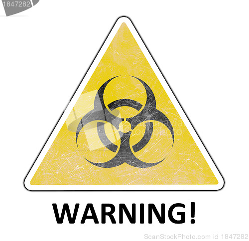 Image of Warning sign isolated on white