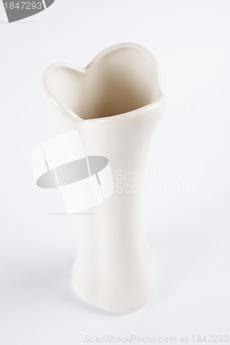 Image of Elegant white vase isolated on white
