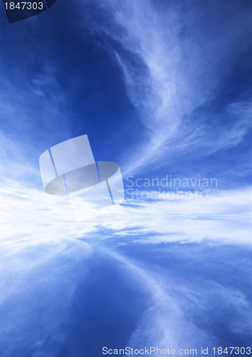 Image of White clouds in blue sky.