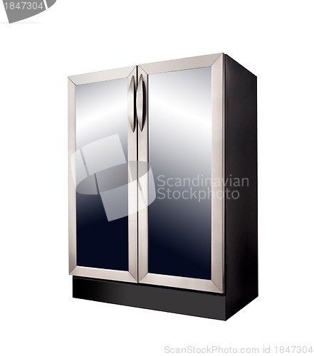 Image of Modern Refrigerator on white background