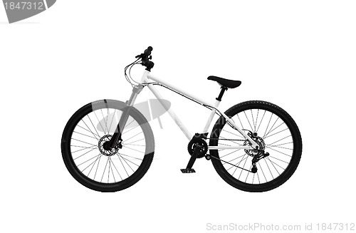 Image of Bicycle on a white background