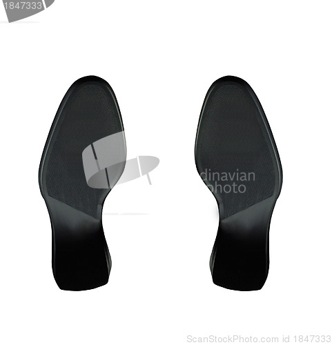 Image of The black man's shoes isolated