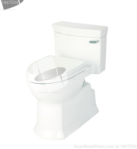 Image of toilet bowl, photo on the white background